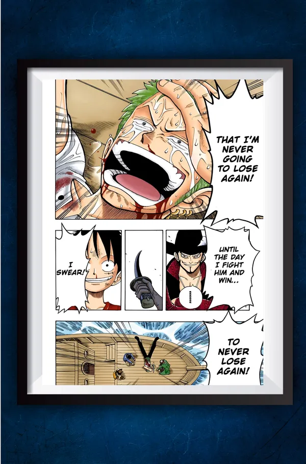 Multicolor_Acrylic_I'M_Never_Going_To_Lose_Again_Zoro_One_Piece_Poster_For_Home_Decor